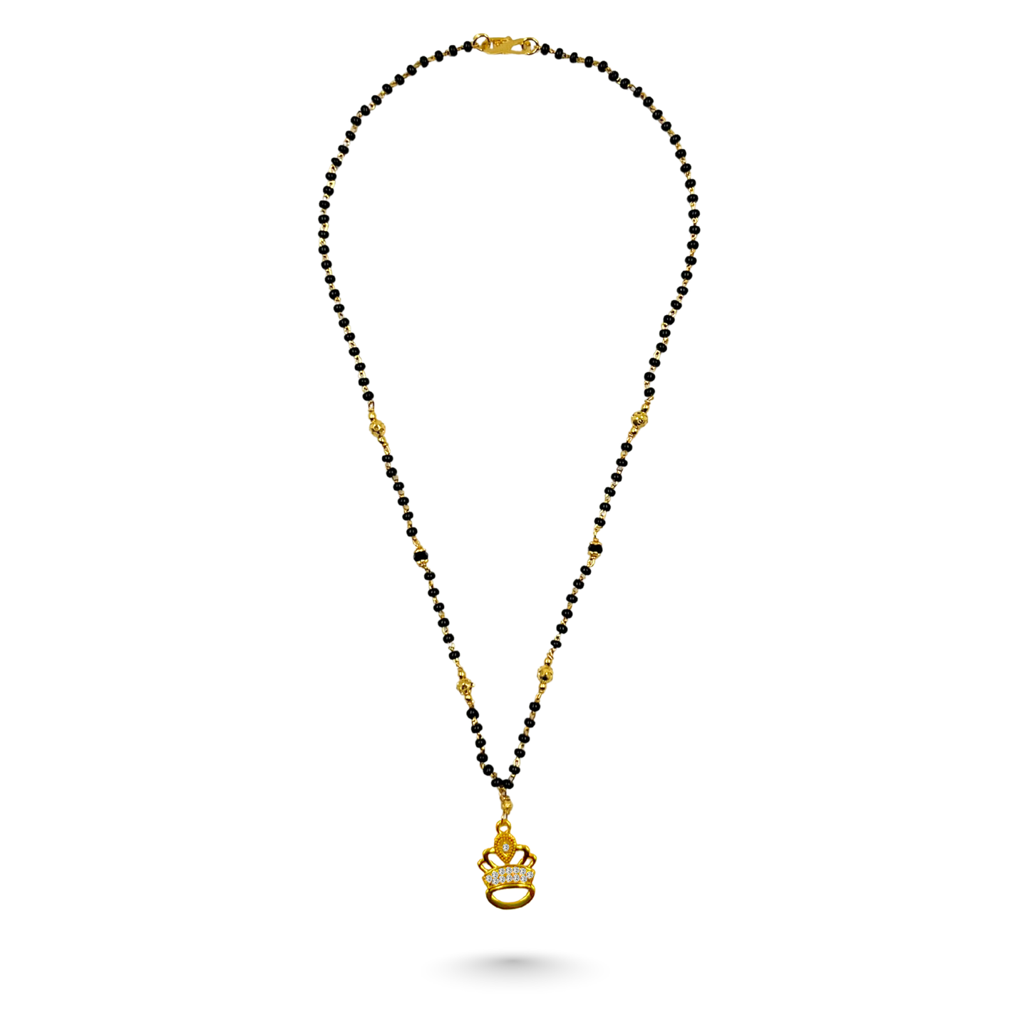 golden crown 18 kt thick gold plated mangalsutra