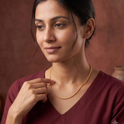 Golden Sleek 18K Gold Plated Chain