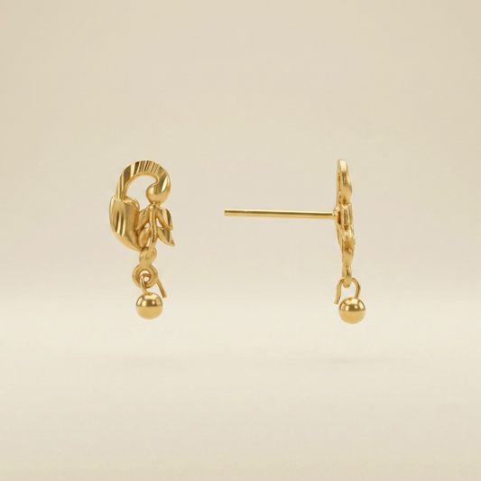Gira Gold Plated Leaf Earrings