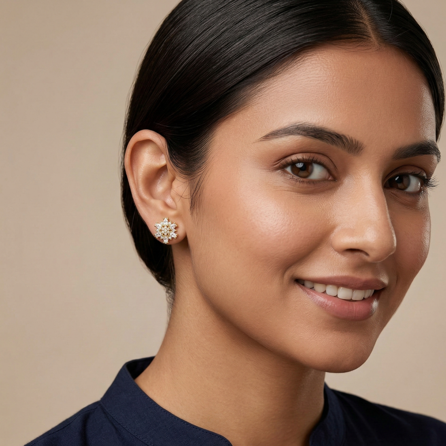 grand celestial gold plated studs
