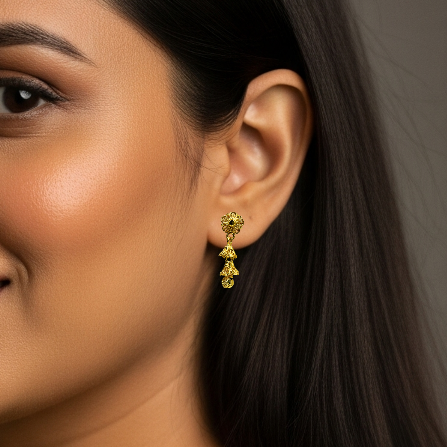 prabha gold plated jhumkas