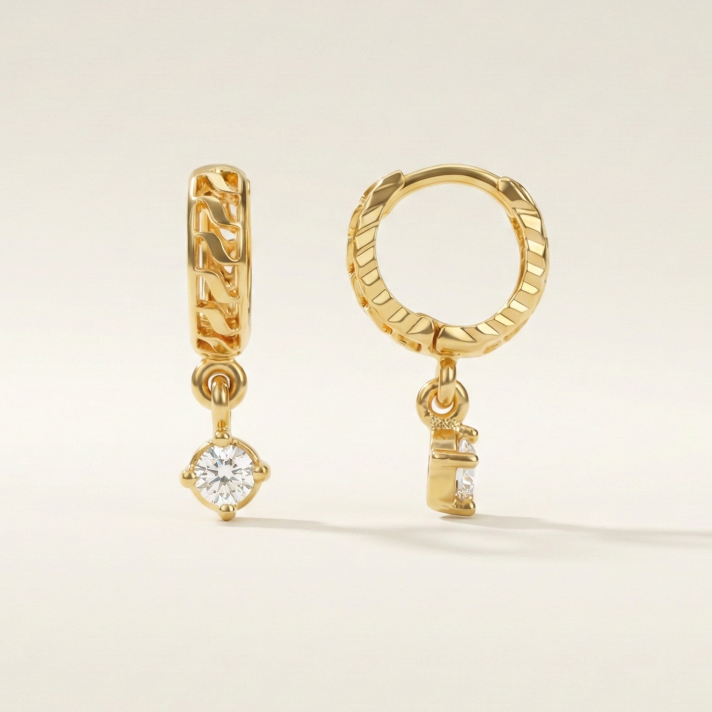 vine embrace gold plated hoops