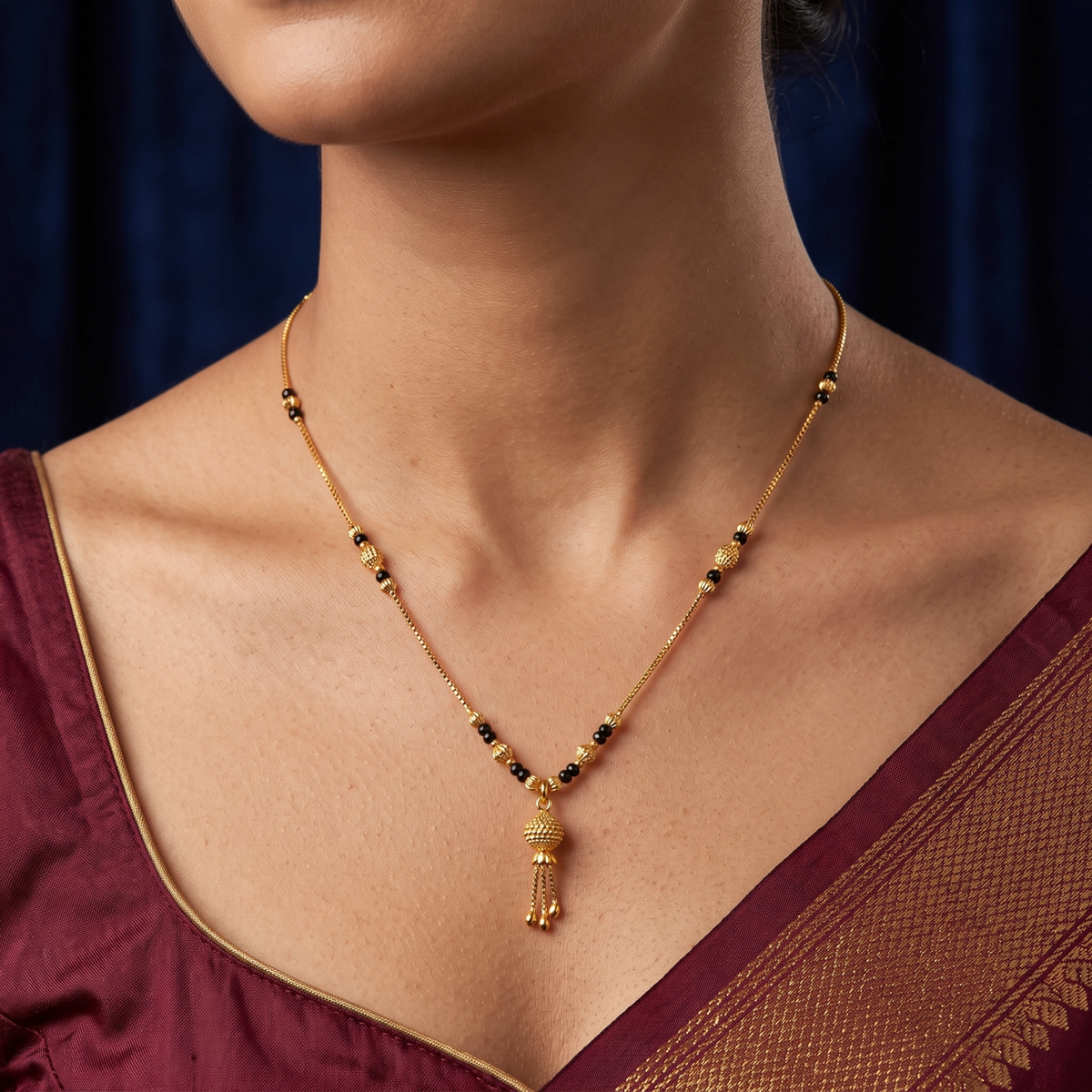 timeless tale 18k gold plated mangalsutra