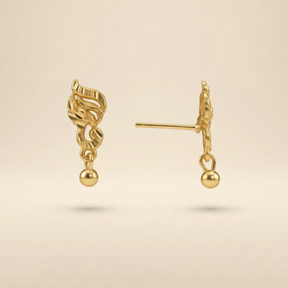 Elina Curve Gold Plated Drops