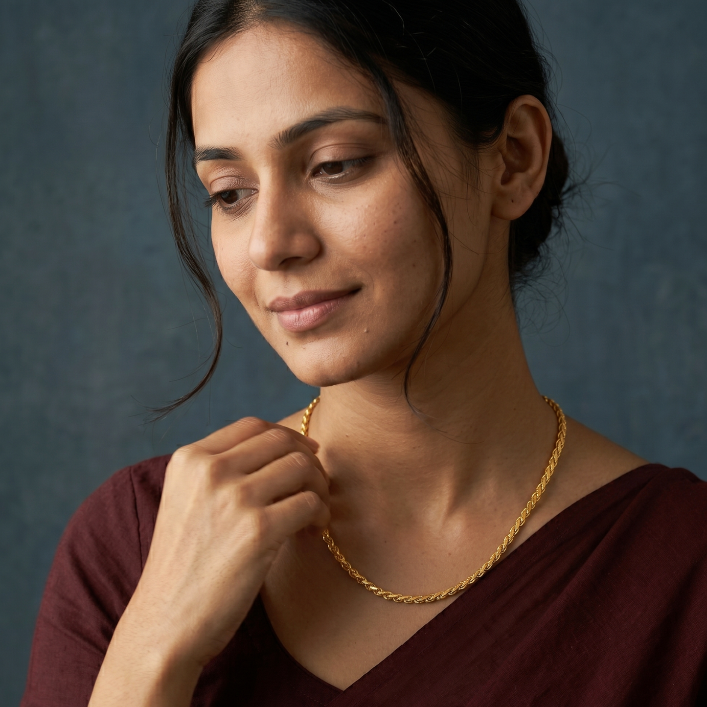 royal rope 18k gold plated chain