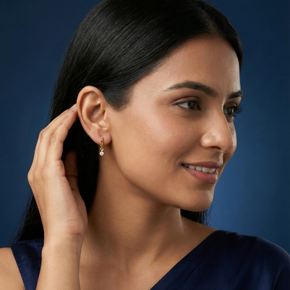 Vine Embrace Gold Plated Hoops