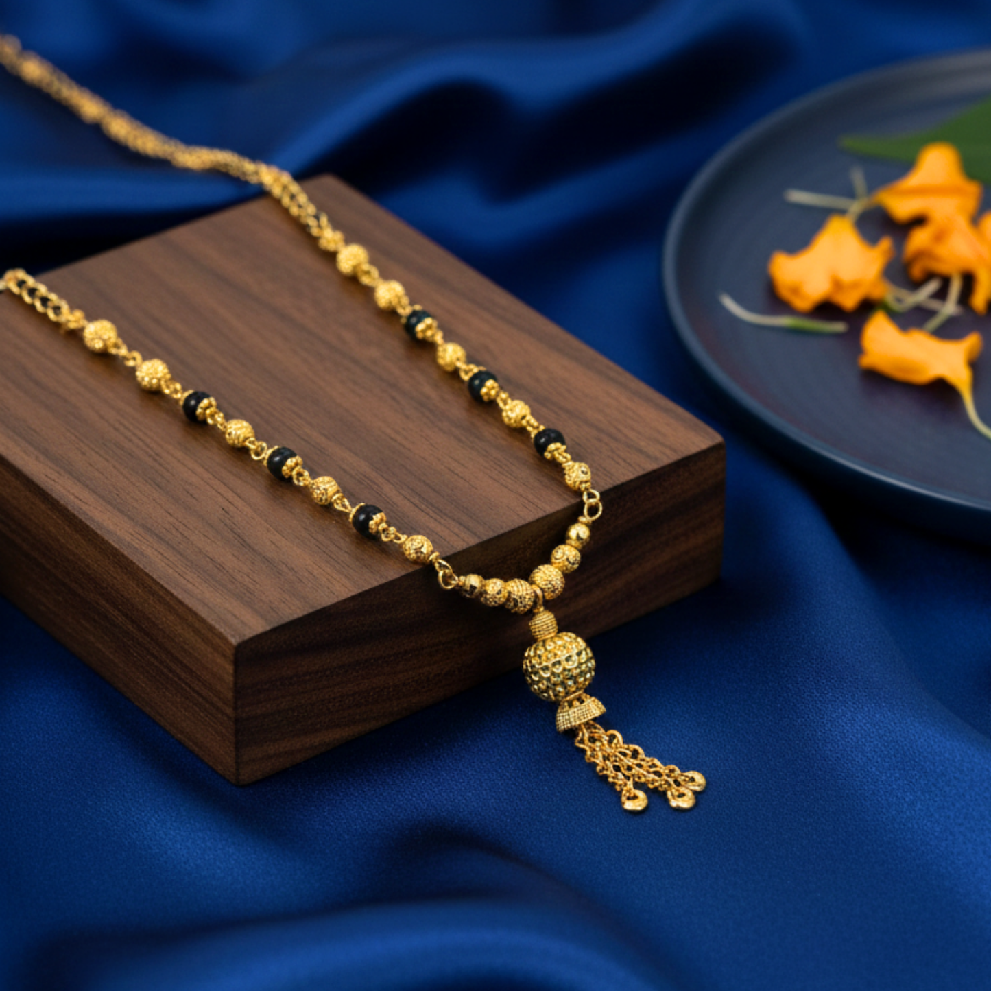 the classic serenity 18 kt thick gold plated mangalsutra
