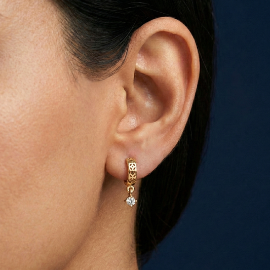 Swirl 18K Gold Plated Hoops