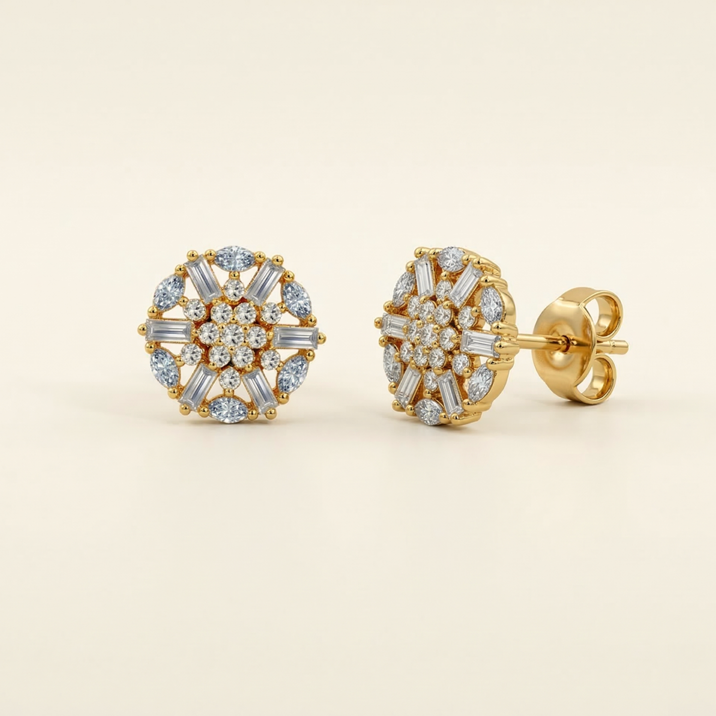 cosmic bloom gold plated studs
