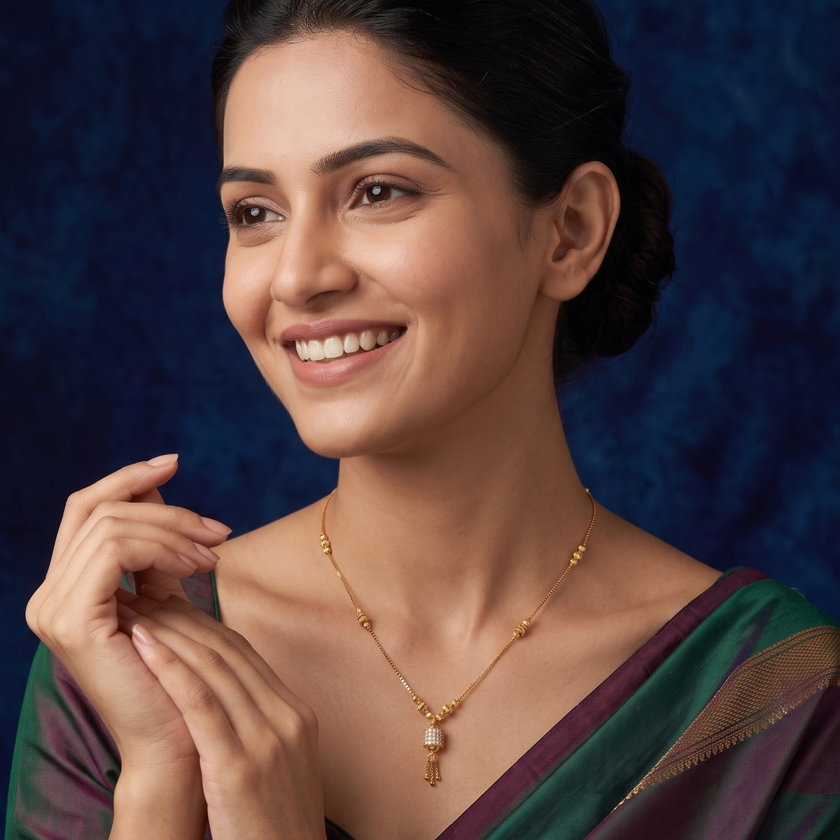 shringara jyoti 18k gold plated mangalsutra