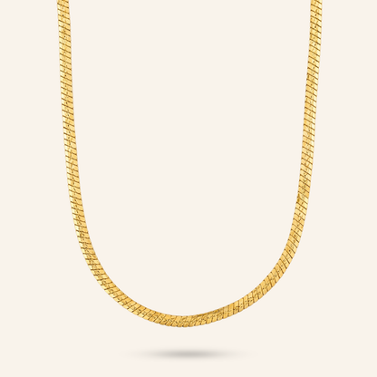 Serpent Shine 18K Gold-Plated Flat Chain