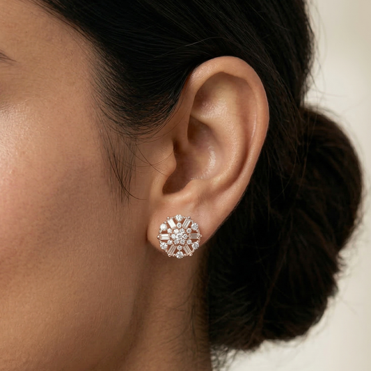 Cosmic Bloom 18K Gold Plated Studs
