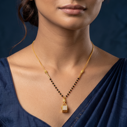 Modern Geometry 18K Gold Plated Mangalsutra