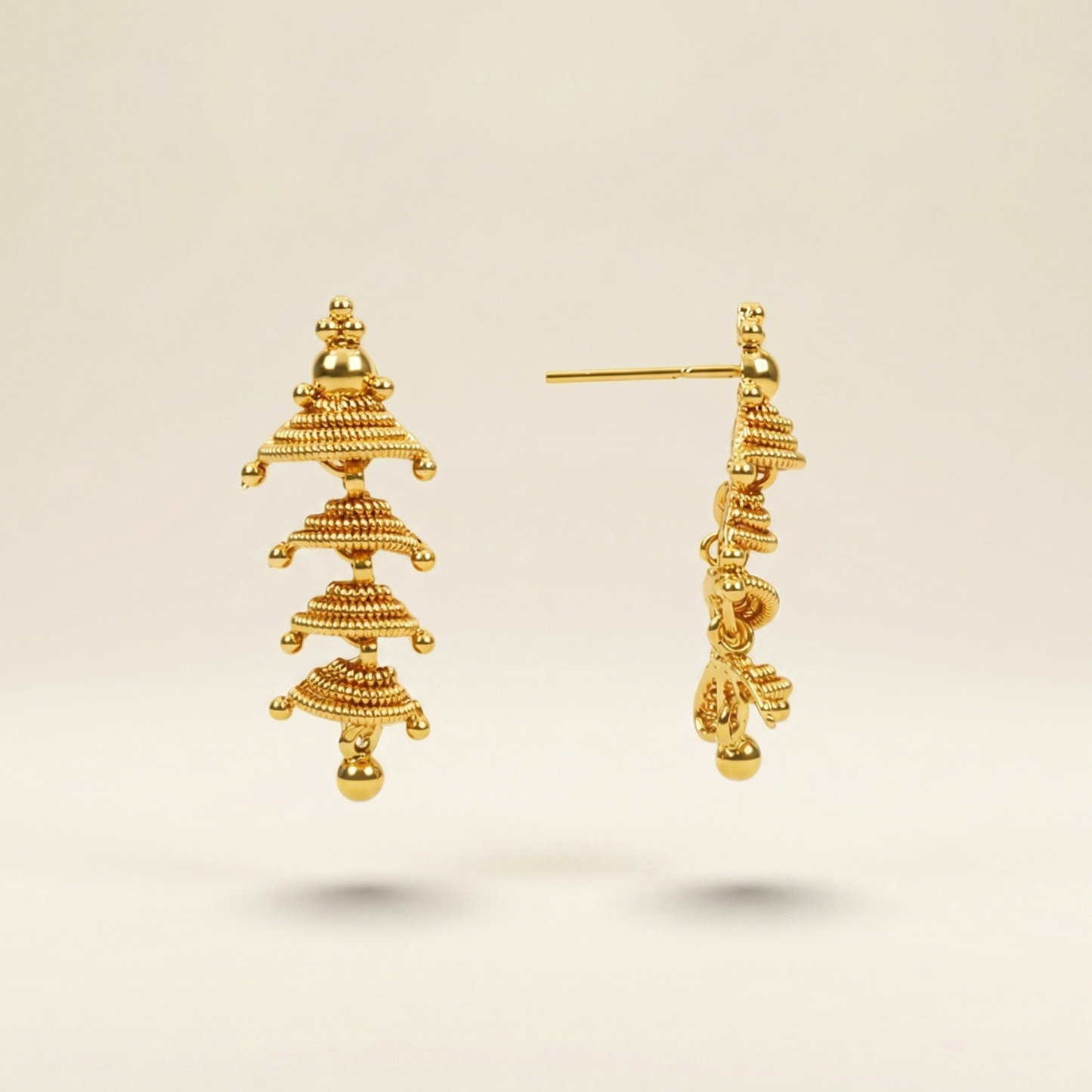 devalaya gold plated earrings