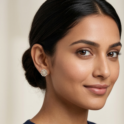 Cosmic Bloom Gold Plated Studs
