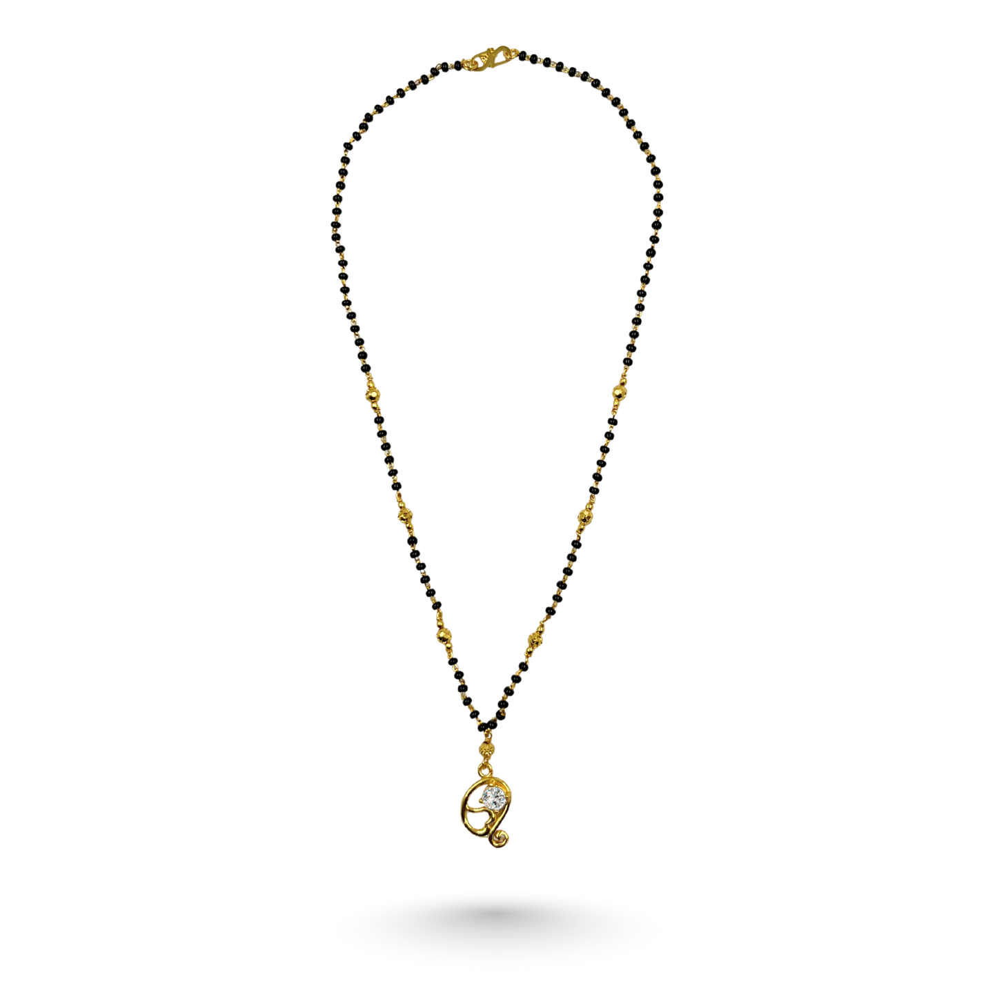 the artistic curve 18 kt thick gold plated mangalsutra