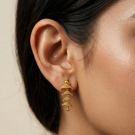 Devalaya 18K Gold Plated Earrings