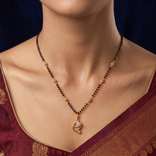 Artistic Curve 18K Gold Plated Mangalsutra