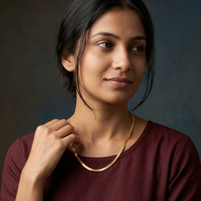 Serpent Shine 18K Gold-Plated Flat Chain