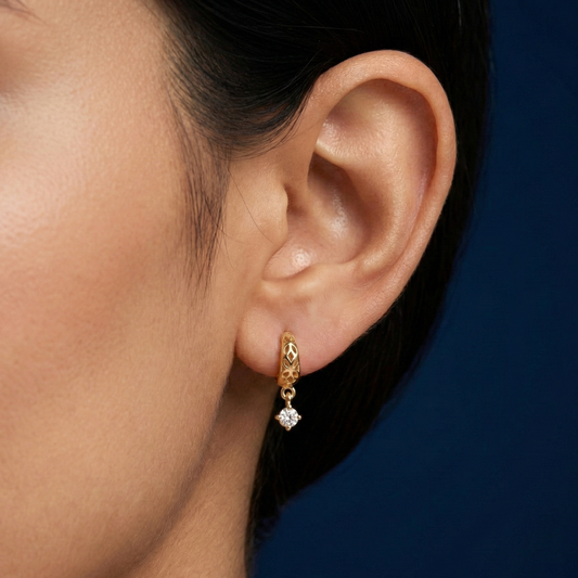 Meadow Weave 18K Gold Plated Hoops