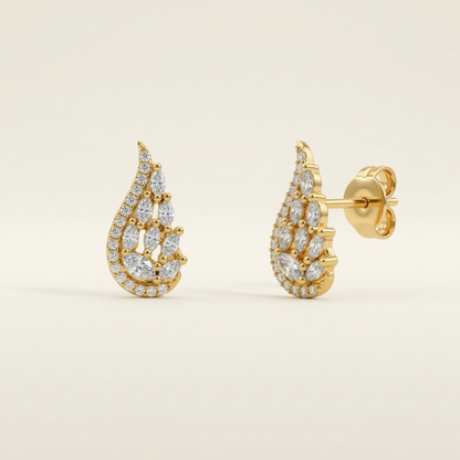 Petal Mosaic Gold Plated Studs