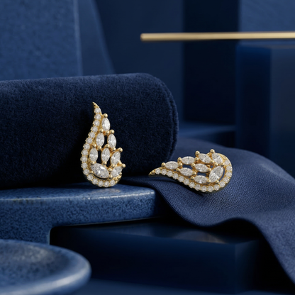 Petal Mosaic Gold Plated Studs