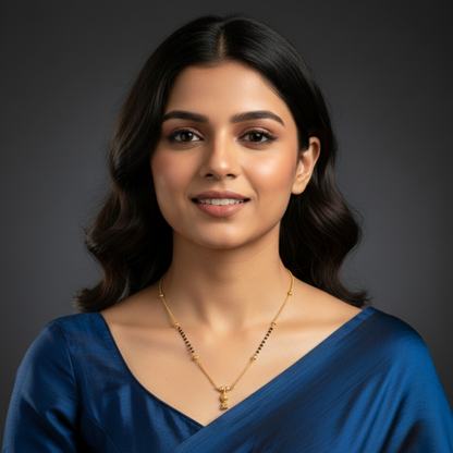 Meena Saubhagya 18 KT Thick Gold Plated Mangalsutra