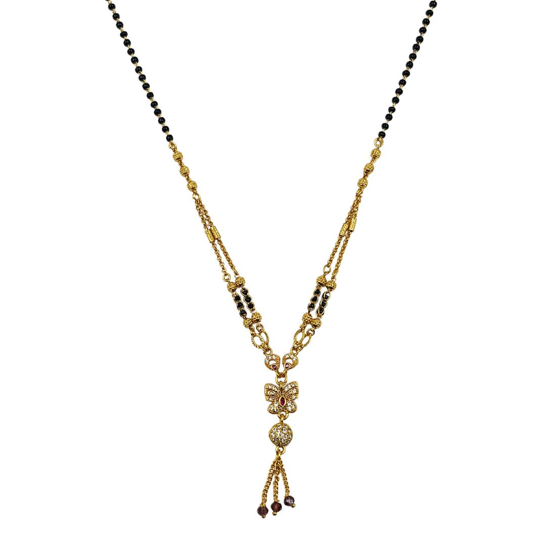 golden flutter gold plated mangalsutra
