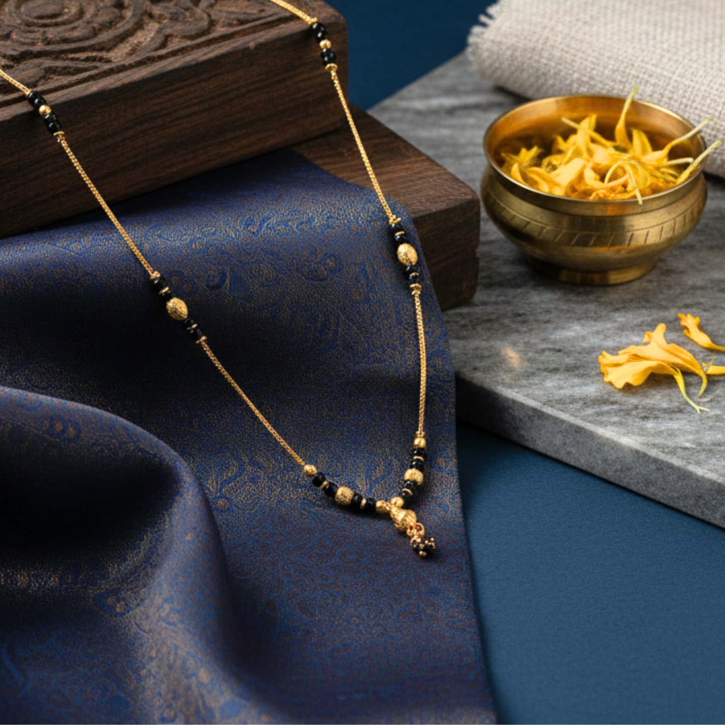 nova bond 18 kt thick gold plated mangalsutra