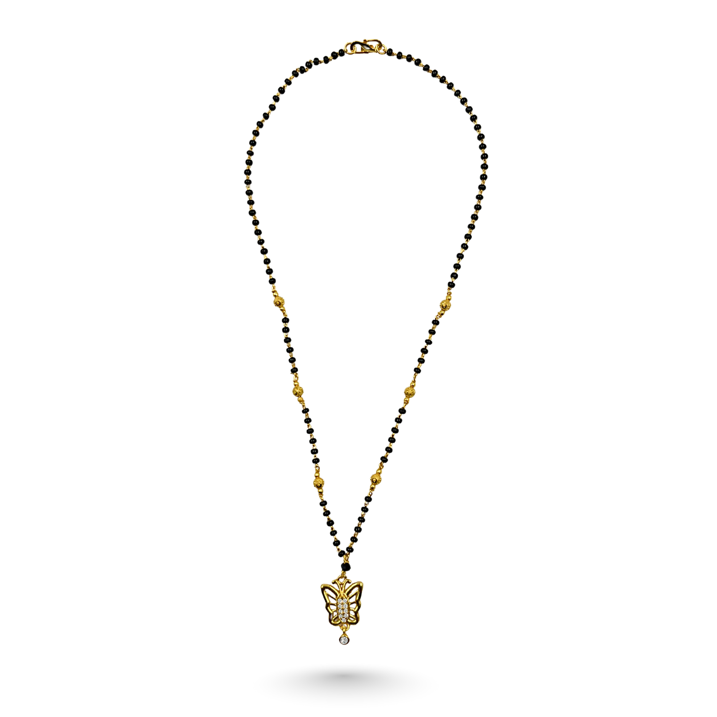 the golden butterfly 18 kt thick gold plated mangalsutra