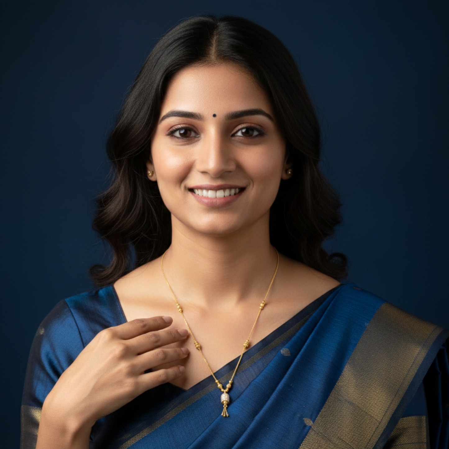 shringara jyoti 18 kt thick gold plated mangalsutra