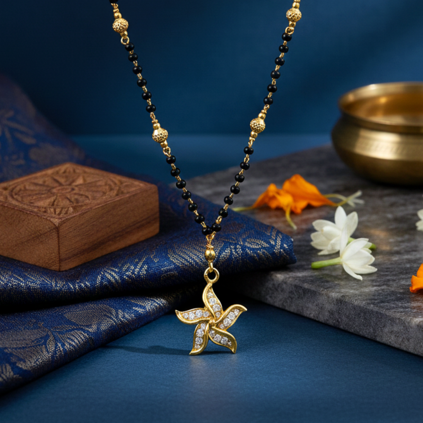 taara 18 kt thick gold plated mangalsutra