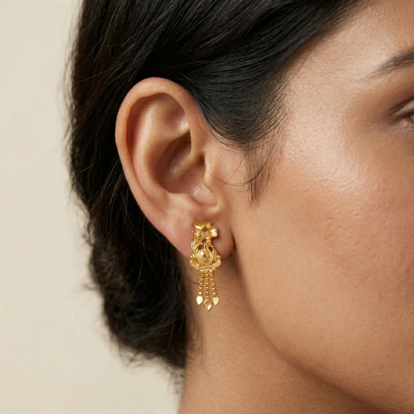 chandrika gold plated earrings