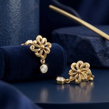 Soniya Floral 18K Gold Plated Studs