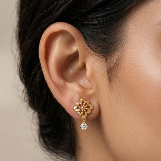 Soniya Floral 18K Gold Plated Studs