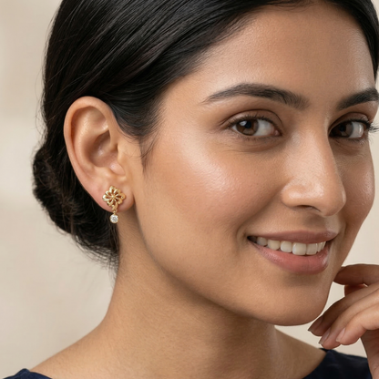 Soniya Floral 18K Gold Plated Studs
