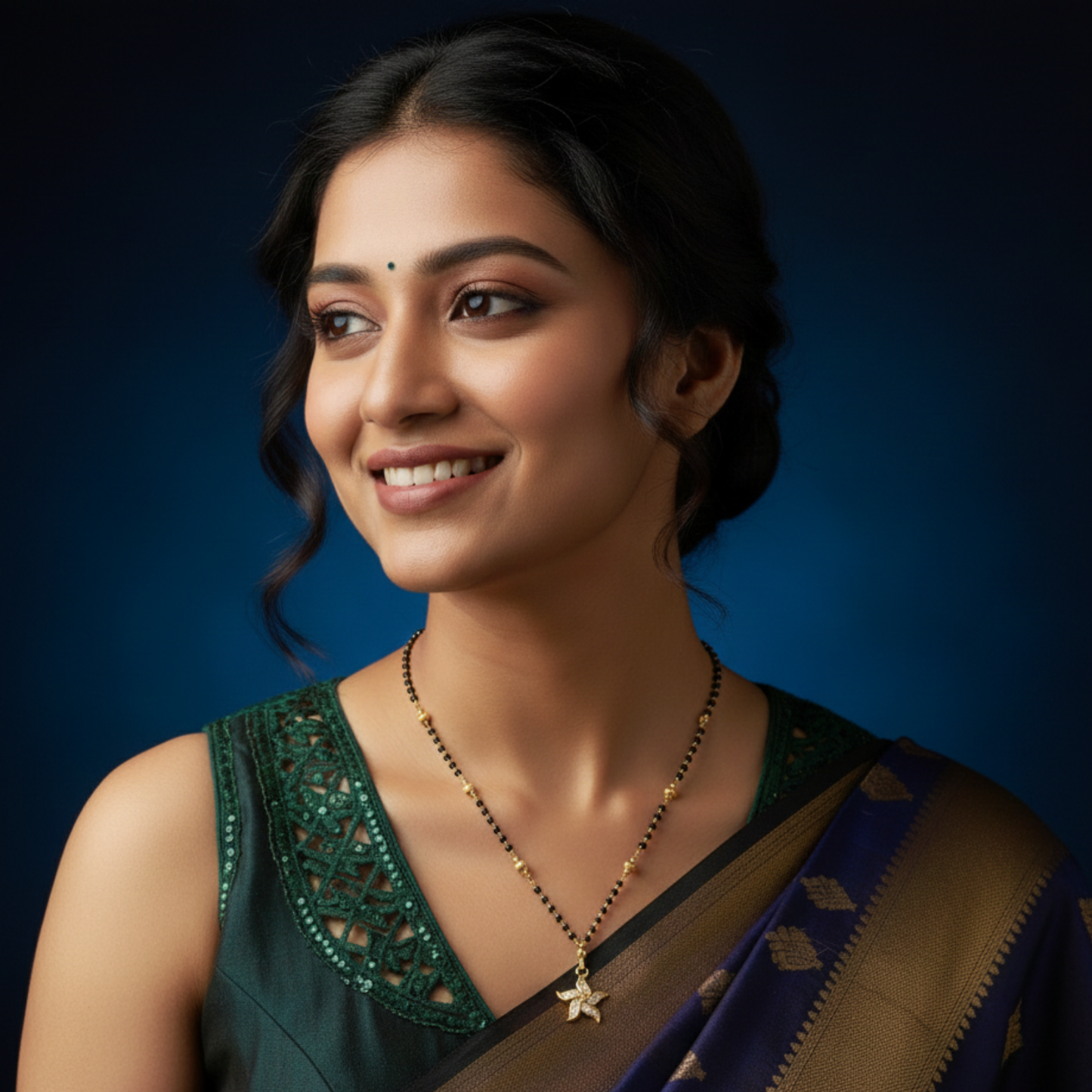 taara 18 kt thick gold plated mangalsutra