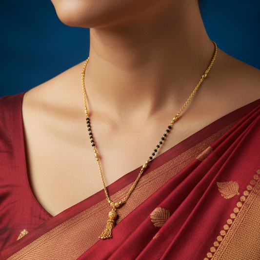 Suvarna Resham 18 KT Thick Gold Plated Mangalsutra