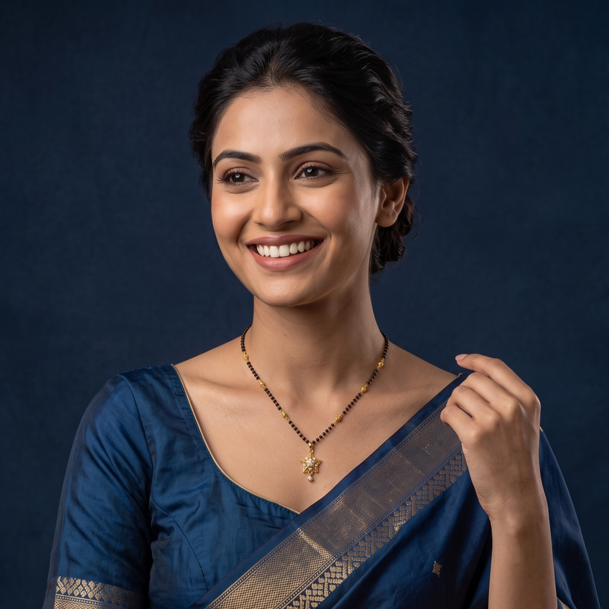 guiding star 18k gold plated mangalsutra
