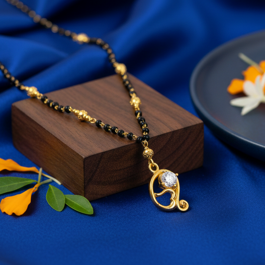 The Artistic Curve 18 KT Thick Gold Plated Mangalsutra