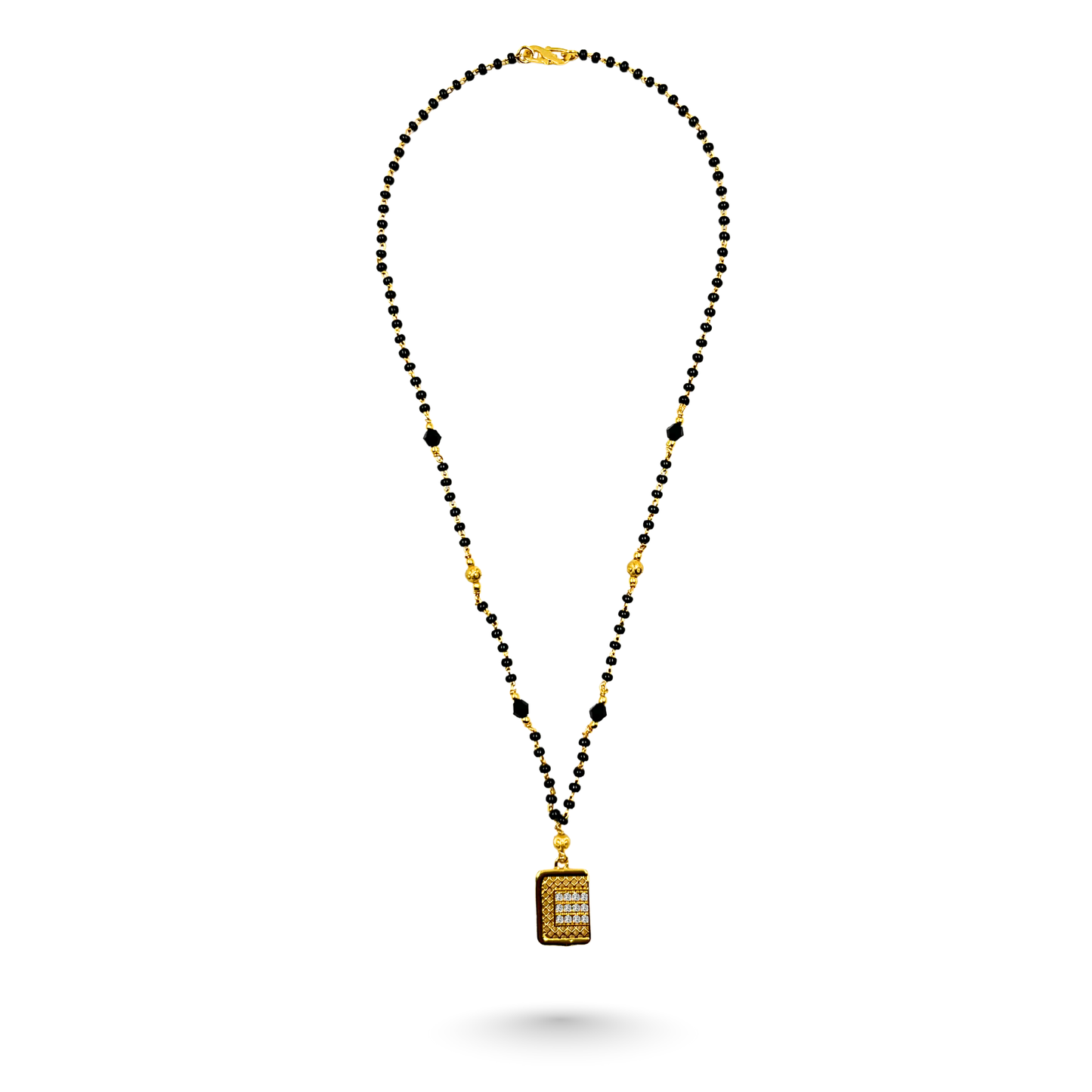 the golden block 18 kt thick gold plated mangalsutra