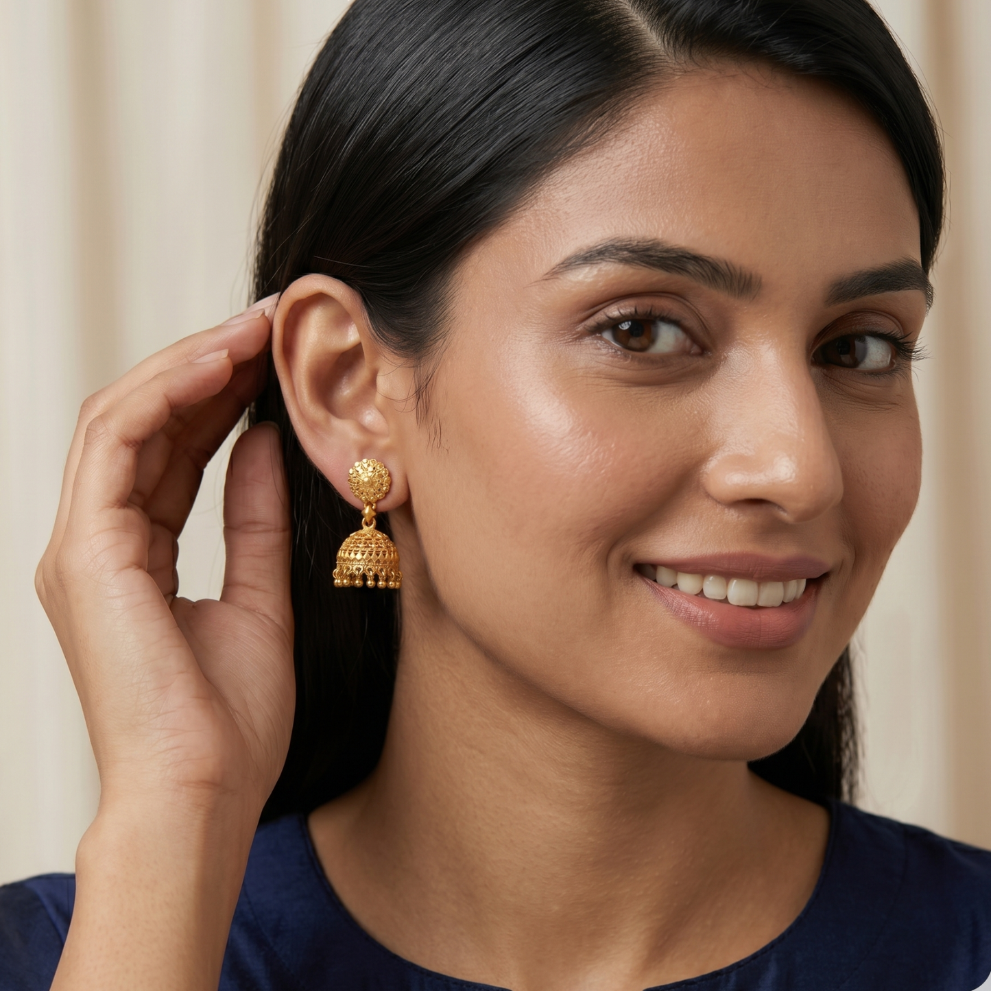 maharani 18k gold plated jhumkas