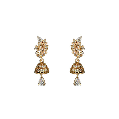 Mayura Rose Gold Plated Jhumkas