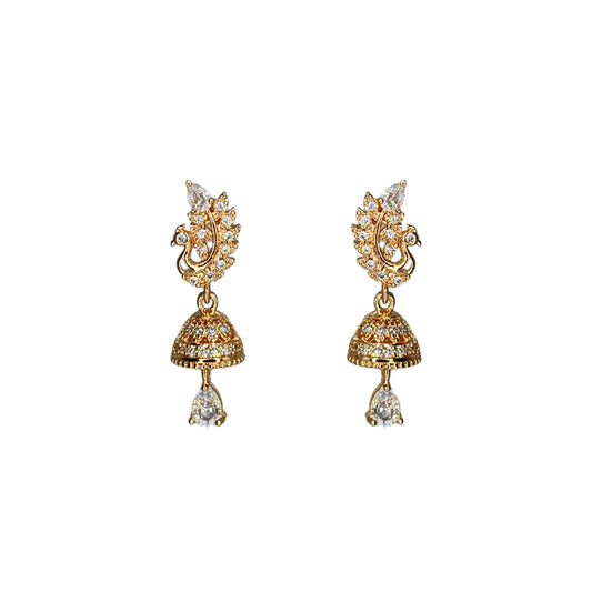 Mayura Rose Gold Plated Jhumkas