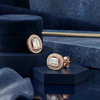 Crownette Rose Gold Plated Studs