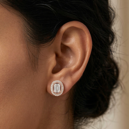Crownette Rose Gold Plated Studs