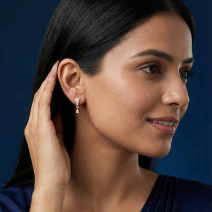 Sleek Bloom Gold Plated Hoops