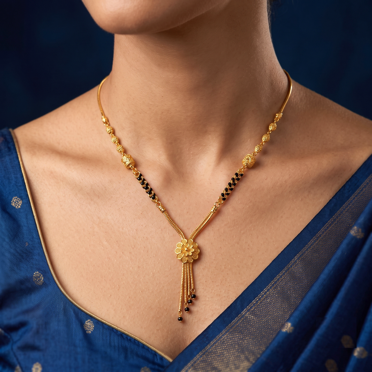 kanaka pushpa 18k gold plated mangalsutra