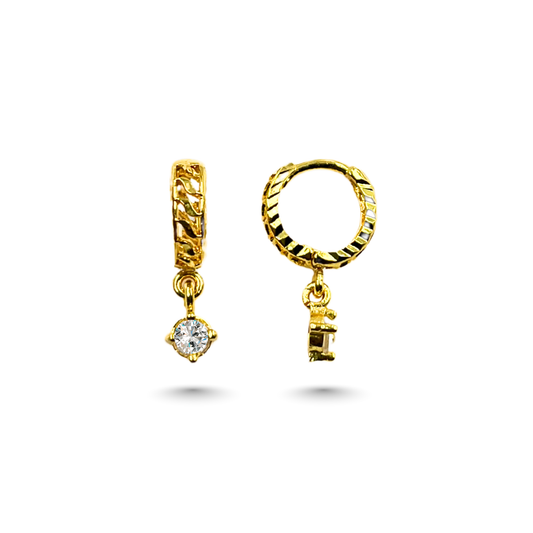 Vine Embrace Gold Plated Hoops