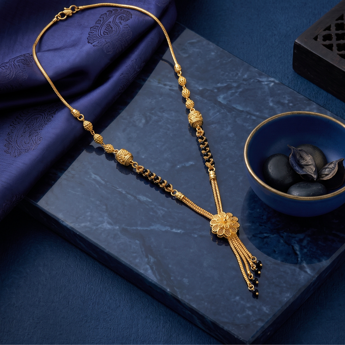 kanaka pushpa 18k gold plated mangalsutra